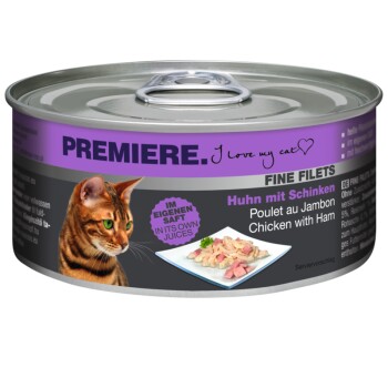 PREMIERE Fine Filets Naturell Kurczak z szynką 12x80 g