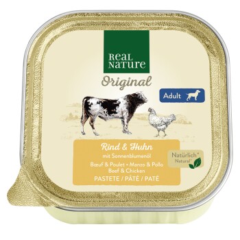 REAL NATURE Adult Kurczak i wołowina 17x100 g