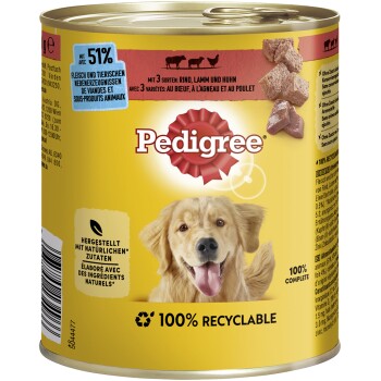 Pedigree Classic 12 x 800 g Wołowina, jagnięcina i kurczak