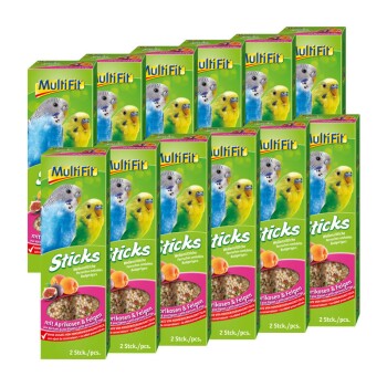 MultiFit Sticks dla papużek falistych 12 x 2 szt. Owoce