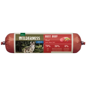 REAL NATURE WILDERNESS Kiełbasa Adult Best Beef – Wołowina z szarłatem i marchewką 800 g