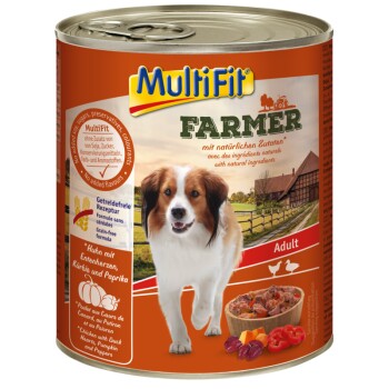 MultiFit Farmer Adult 6 x 800 g Kurczak z sercami kaczymi