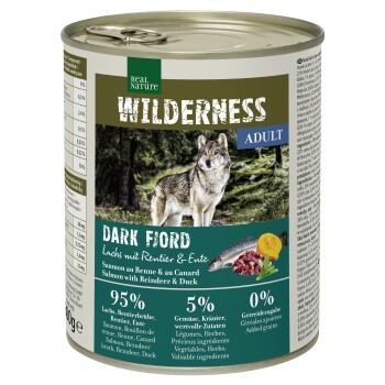 REAL NATURE WILDERNESS Adult Dark Fjor Łosoś z reniferem i kaczką 6x800 g