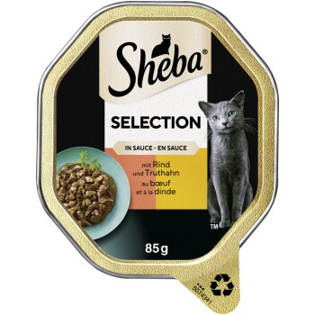 Sheba Selection w sosie 22 x 85 g Wołowina i indyk