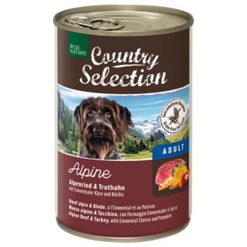 REAL NATURE Country Selection Adult 6 x 400 g Alpine z wołowiną alpejską i indykiem