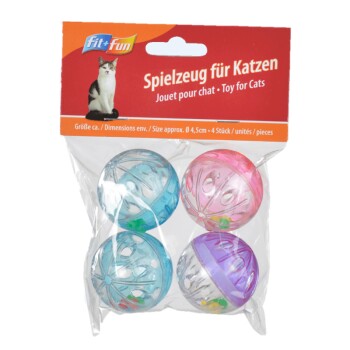 FIT+FUN Zabawkowa piłka z grzechotką, czteropak