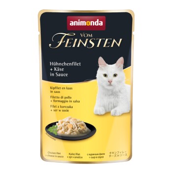 animonda Vom Feinsten 18 x 50 g z filetem z kurczaka i serem, w sosie