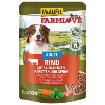 MultiFit Farmlove Adult 12 x 100 g Wołowina