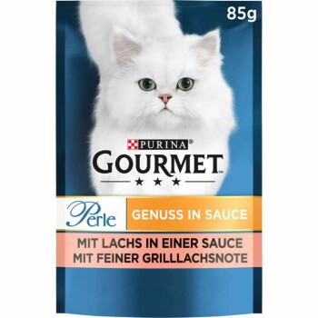 GOURMET Perle w sosie 24 x 85 g Łosoś, w sosie z grillowanego łososia