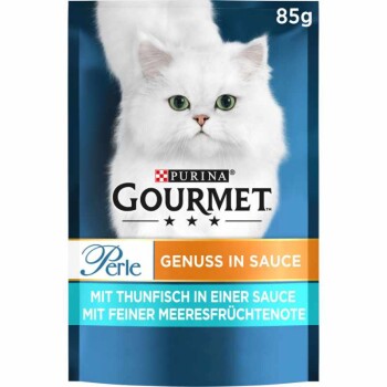 GOURMET Perle w sosie 24 x 85 g Tuńczyk, w sosie z owoców morza