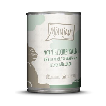 MjAMjAM mokra karma dla kota dorosłego 6x400 g Cielęcina z indykiem