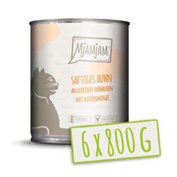 MjAMjAM mokra karma dla kota dorosłego 6x800 g Kurczak z marchewką
