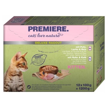 PREMIERE cats love nature Deluxe Ragout Kitten Mix 12 x 100 g