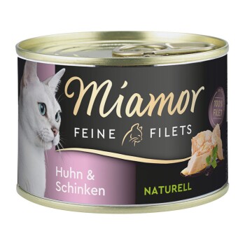 Miamor Feine Filets Naturell Kurczak i szynka 12x156 g