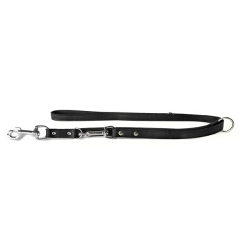 Das Lederband Skórzana smycz Weinheim czarny 2 m, 1,2 cm