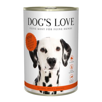 DOG'S LOVE Adult Classic 6 x 400 g Wołowina z jabłkami i szpinakiem