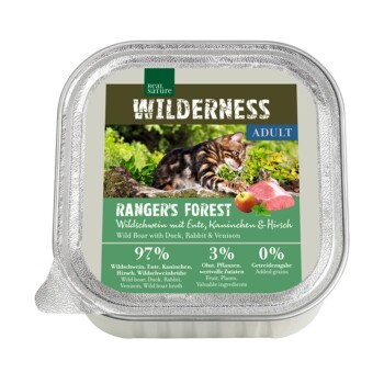 REAL NATURE WILDERNESS Adult 16 x 100 g Ranger's Forest Dzik z kaczką, królikiem i jeleniną
