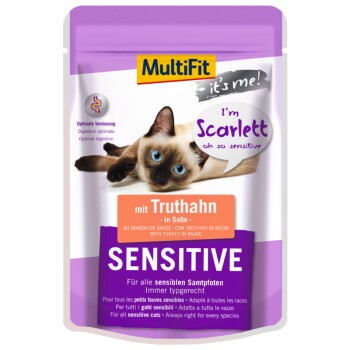 MultiFit It's Me Scarlett Sensitive z indykiem 24x85 g