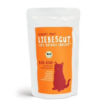 LIEBESGUT Biokost Adult 12 x 100 g Wołowina bio z marchwią i szarłatem