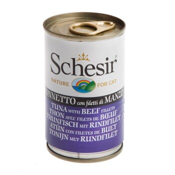 Schesir Natural 24x140g Tuńczyk z filetem wołowym