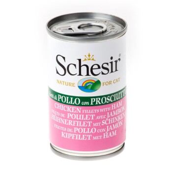 Schesir Natural 24x140g Filet z kurczaka z szynką
