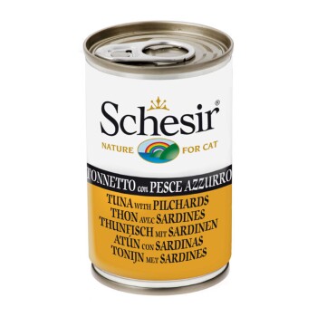 Schesir Natural 24x140g Tuńczyk z sardynkami