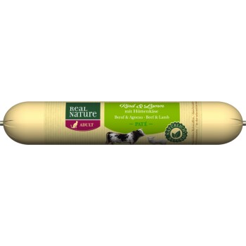 REAL NATURE Original Adult Kiełbasa dla kotów 12 x 70 g Wołowina i jagnięcina z twarogiem gruboziarnistym