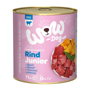 WOW Junior 6x800g Wołowina z kurczakiem