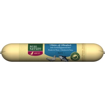 REAL NATURE Original Adult Kiełbasa dla kotów 12 x 70 g Kurczak i tuńczyk z omułkiem nowozelandzkim