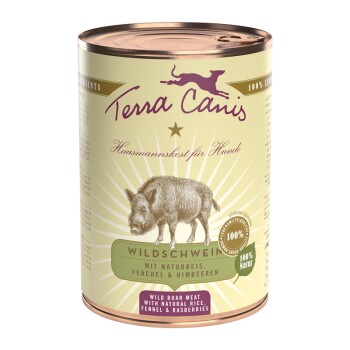 Terra Canis Classic Adult 6 x 400 g Dzik z ryżem naturalnym, koprem włoskim i malinami