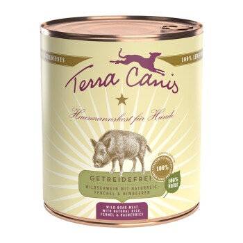 Terra Canis Classic Adult 6 x 800 g Dzik z ryżem naturalnym, koprem włoskim i malinami