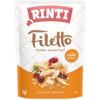 RINTI Filetto 24 x 100 g Kurczak i serca z kurczaka