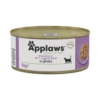 Applaws mokra karma dla dorosłych kotów w bulionie Makrela z sardynkami 24x156 g
