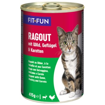 FIT+FUN Ragout Dziczyzna, drób i marchewka 12x415 g