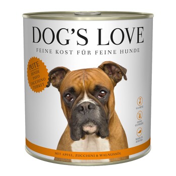 DOG'S LOVE Adult Classic 6 x 800 g Indyk z jabłkami i cukinią