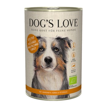 DOG'S LOVE BIO 6 x 400 g Indyk z szarłatem i dynią