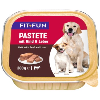 FIT+FUN Pasztet z wołowiną i wątróbką 9x300 g