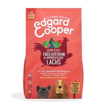 Edgard & Cooper Senior Wspaniały Kurczak z wolnego wybiegu i Łosoś norweski 2,5 kg