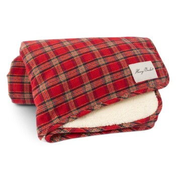 Paw Care Harry Barker Koc Red Plaid Sherpa