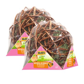 MultiFit Wiklinowa kula z sianem z kwiatami nagietka 2x80 g