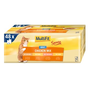 MultiFit Adult Sauce Chicken Mix Zestaw mieszany 48x100 g