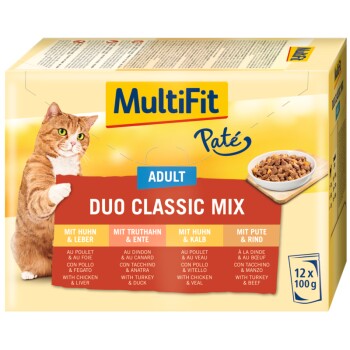 MultiFit Adult Paté Duo Classic Mix Zestaw mieszany 12x100g