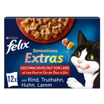 Felix Sensations Extras w galarecie 12 x 85 g Urozmaicone wiejskie smaki