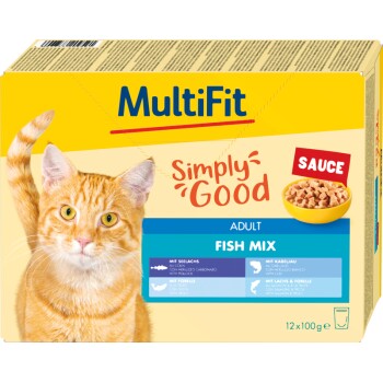 MultiFit Adult Sauce Fish Mix Zestaw mieszany 12x100g