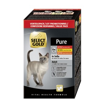 SELECT GOLD Adult Pure w Sosie Multipakiet 6x85g