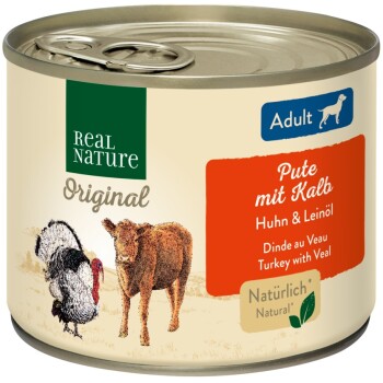 REAL NATURE ADULT Indyk z cielęciną 6x200 g