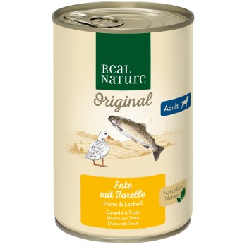 REAL NATURE ADULT Kaczka z pstrągiem 6x400 g