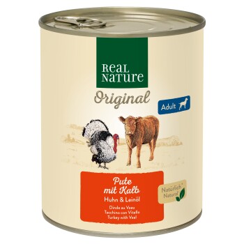 REAL NATURE ADULT Indyk z cielęciną 6x800 g