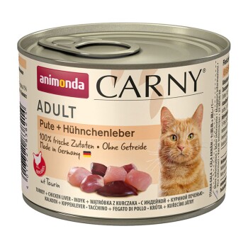 animonda Carny mokra karma dla kota dorosłego Indyk i wątróbka z kurczaka 6x200 g