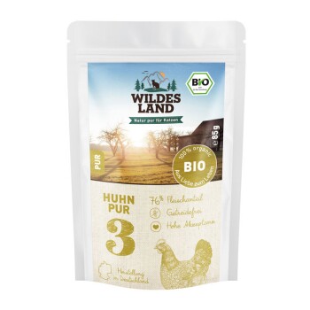 WILDES LAND WILD LAND Organic PUR Adult 12x85g Kurczak pur